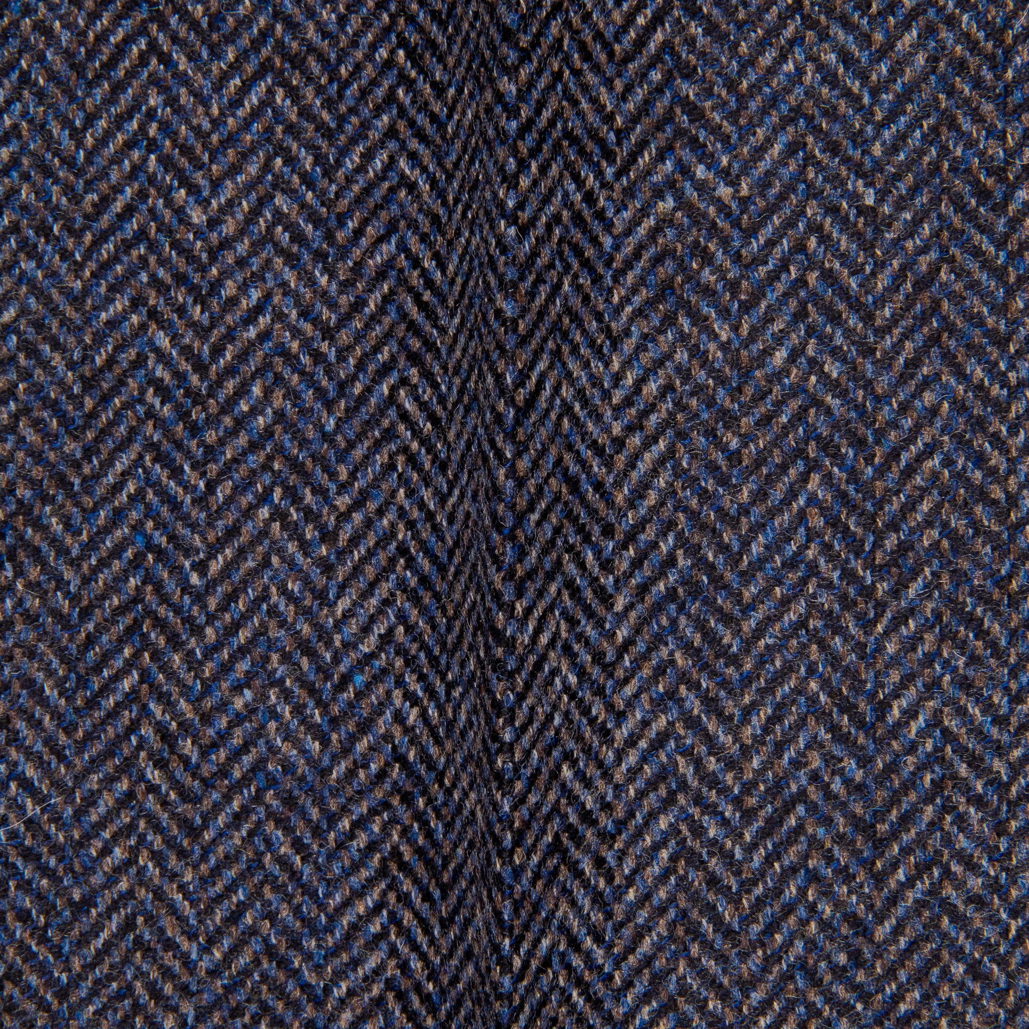 Rota Pantaloni High Rise Regular Fit Flannel Herringbone Indigo Blu