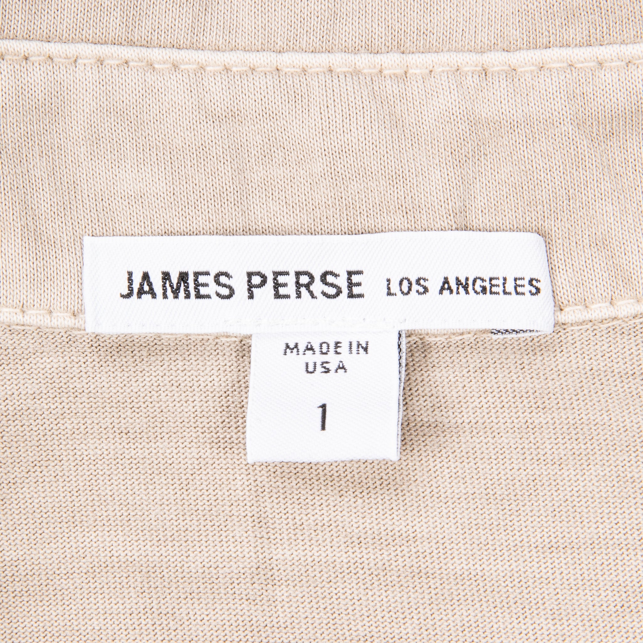 James Perse Revised Polo Toast Pigment