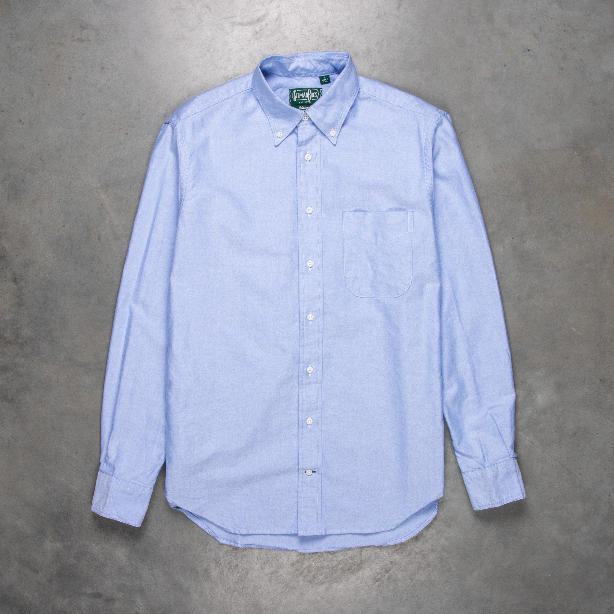 Gitman Vintage button-down shirt blue Oxford