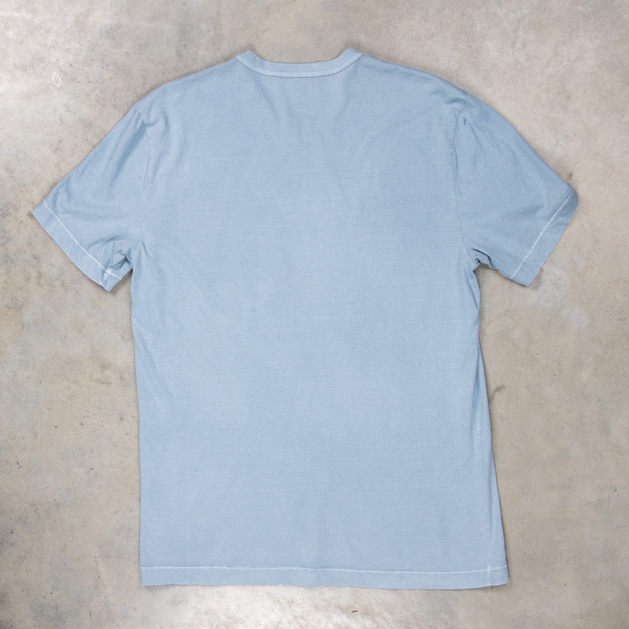 James Perse Crew Neck Pocket Tee Bluestone