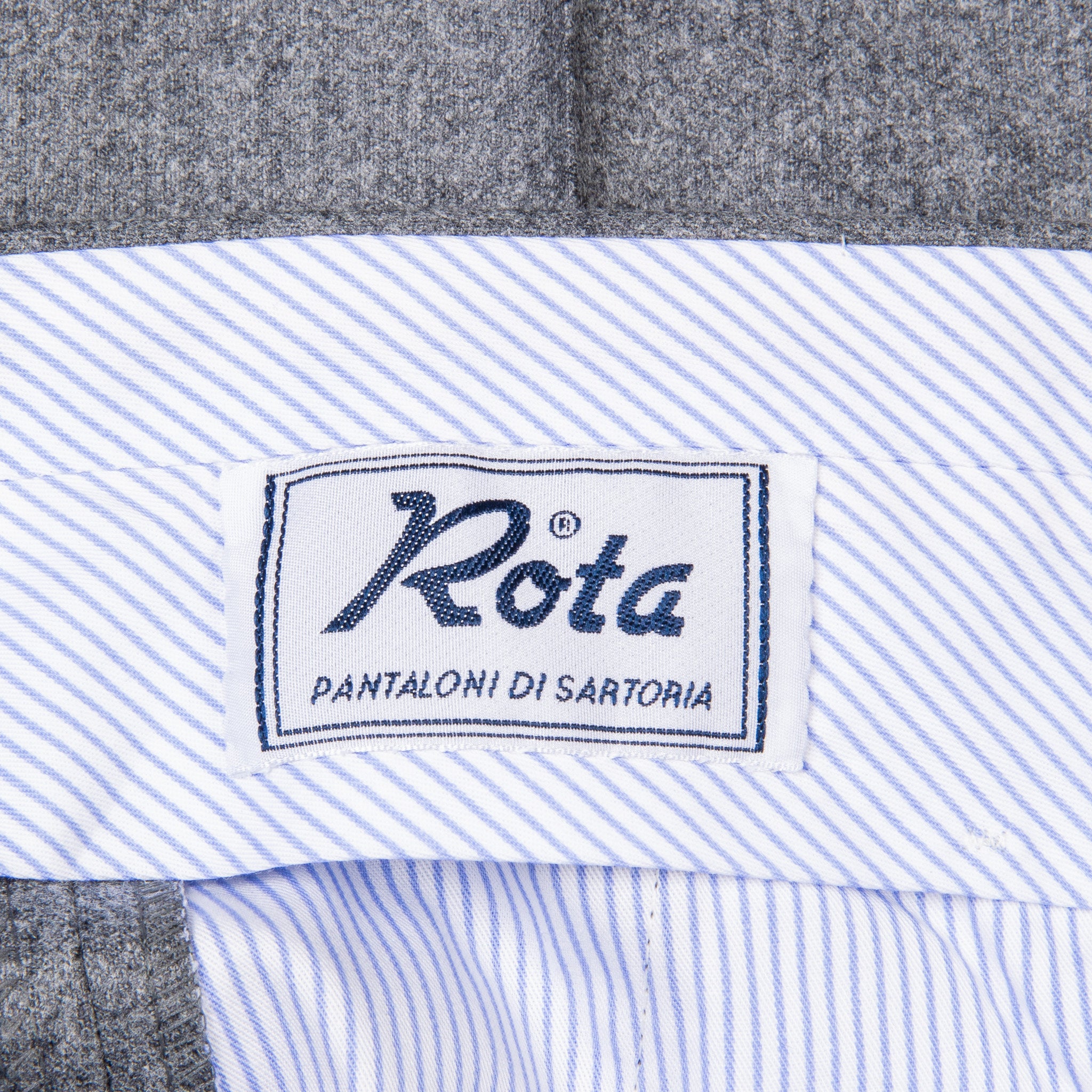 Rota Pantaloni High Rise Regular Fit Lightweight Flannel Grigio Medio