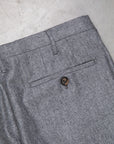 Rota Pantaloni High Rise Regular Fit Lightweight Flannel Grigio Medio