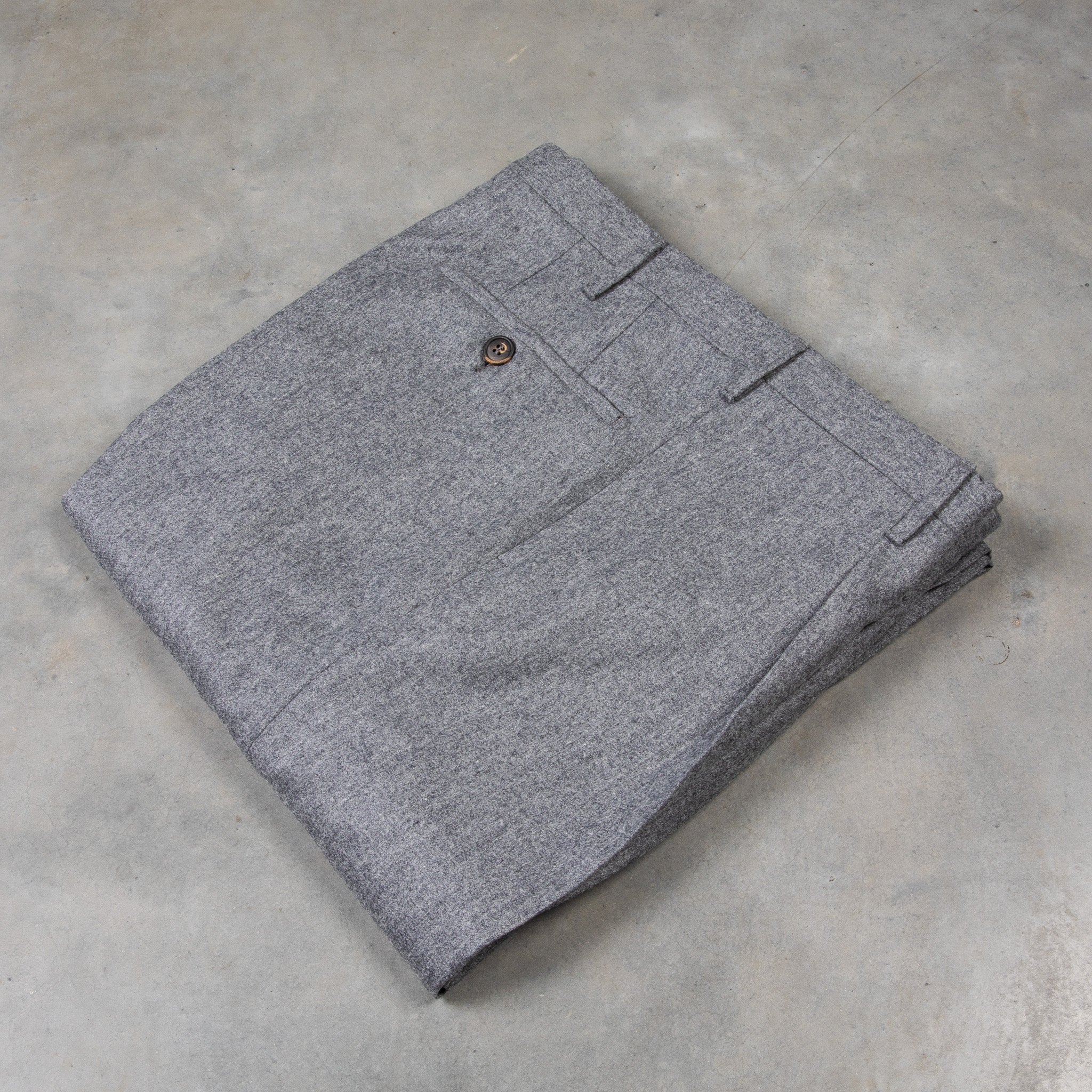 Rota Pantaloni High Rise Regular Fit Lightweight Flannel Grigio Medio