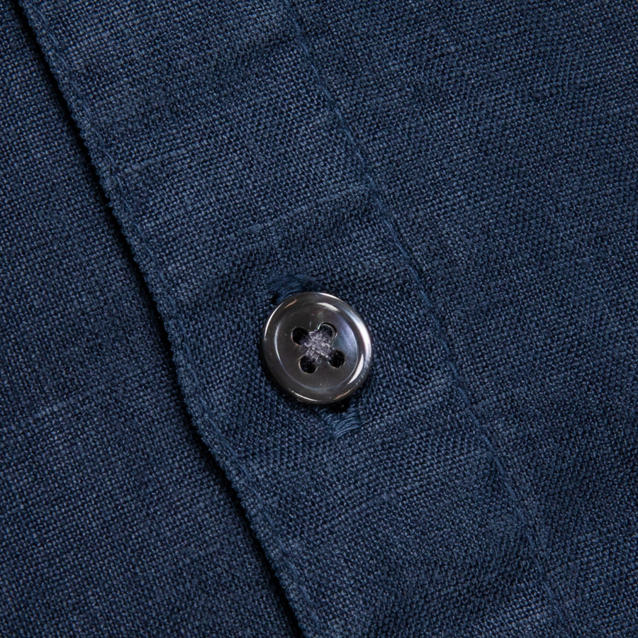 James Perse Classic Linen shirt Blue Oil