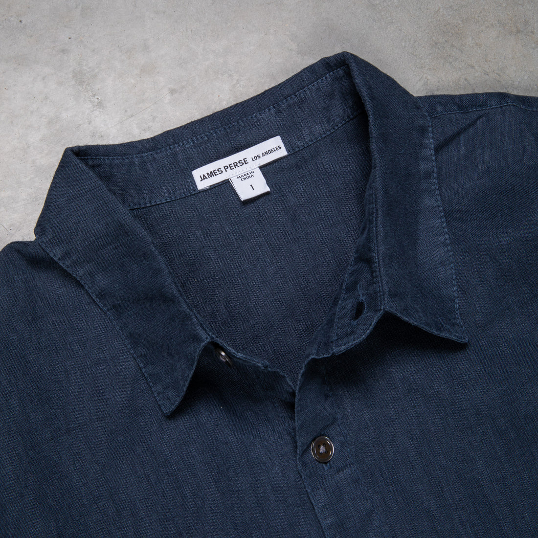 James Perse Classic Linen shirt Blue Oil