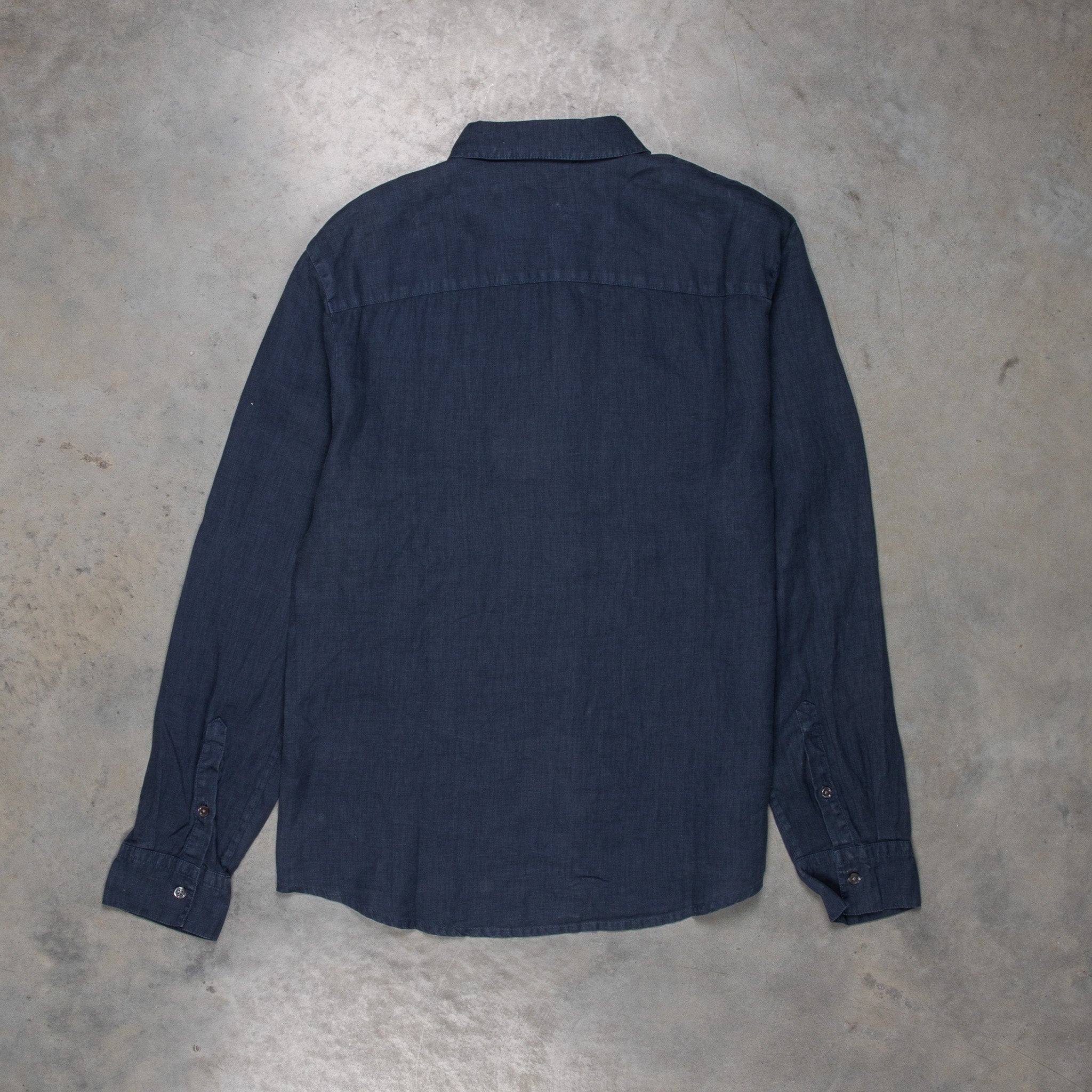 James Perse Classic Linen shirt Blue Oil