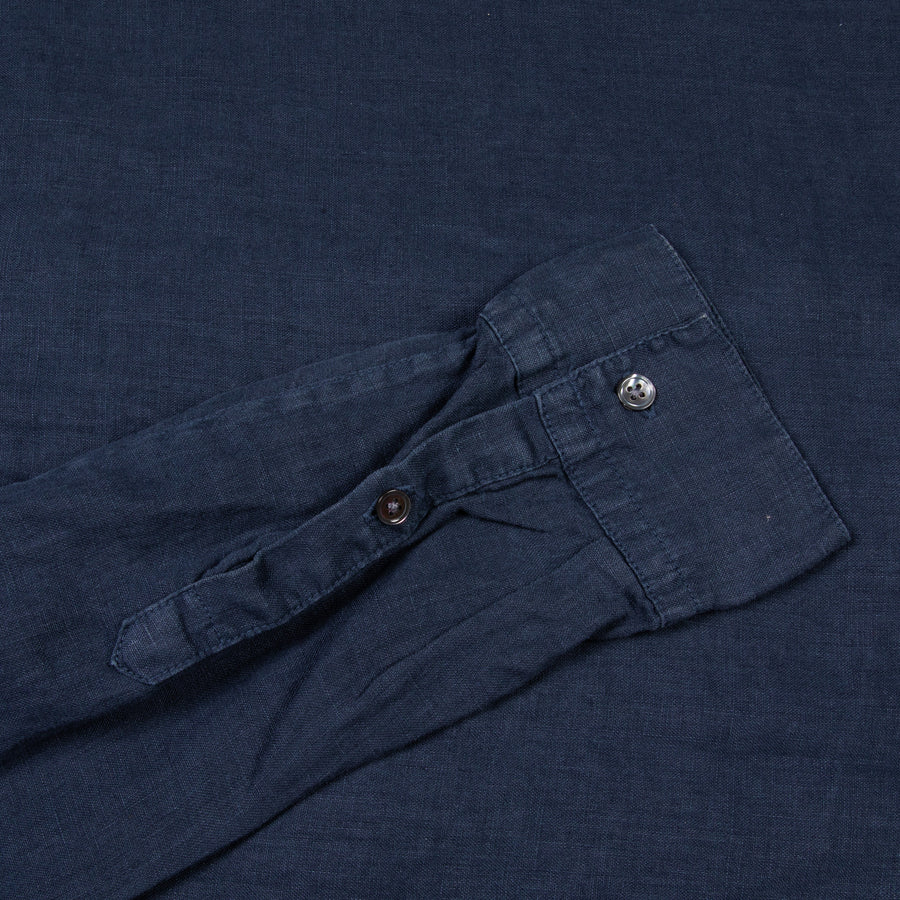James Perse Classic Linen shirt Blue Oil