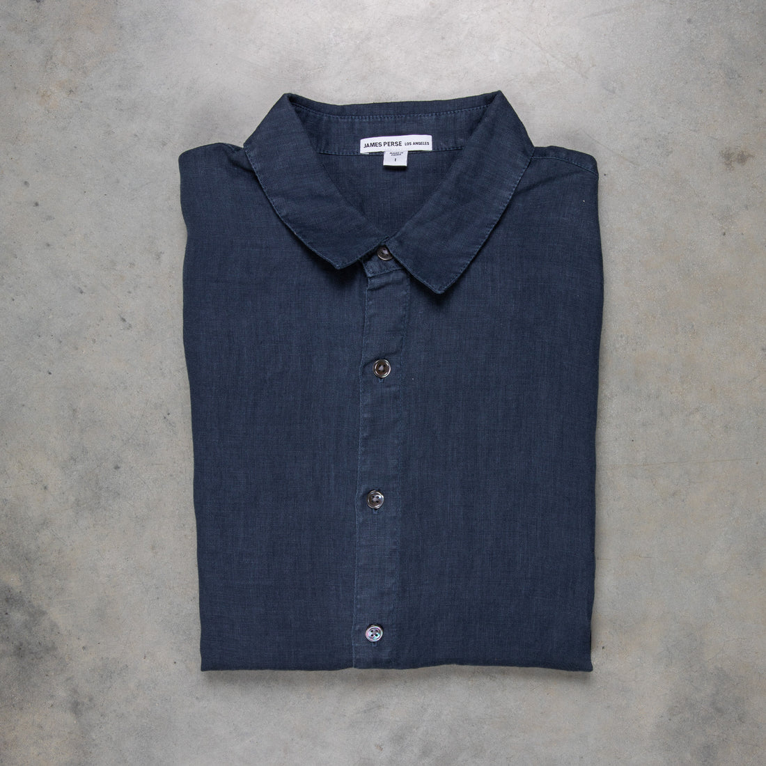 James Perse Classic Linen shirt Blue Oil