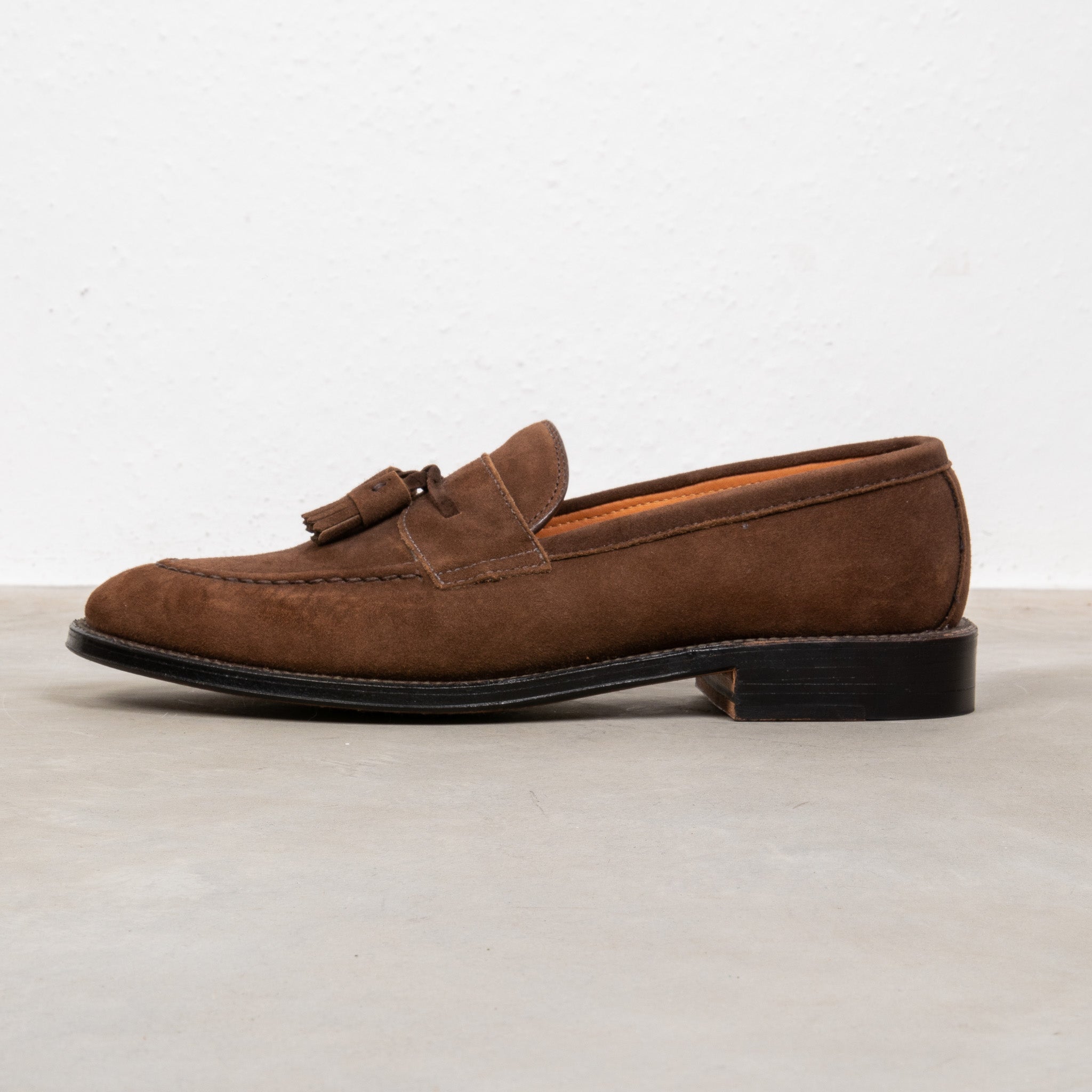 Alden  x Frans Boone Tassel loafer Mocha Kid suede