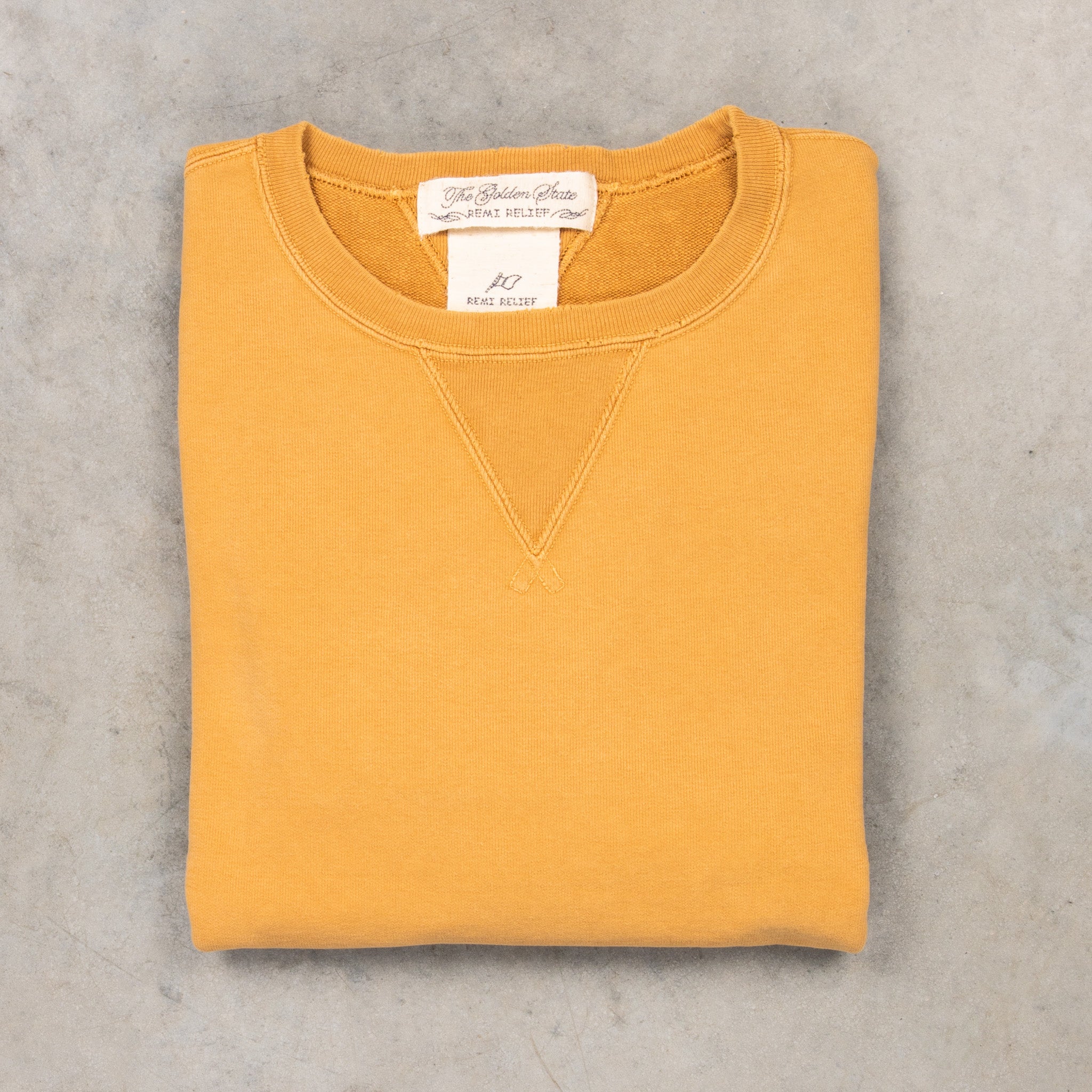 Remi Relief Special Finish Sweat Crew Neck Golden Brown