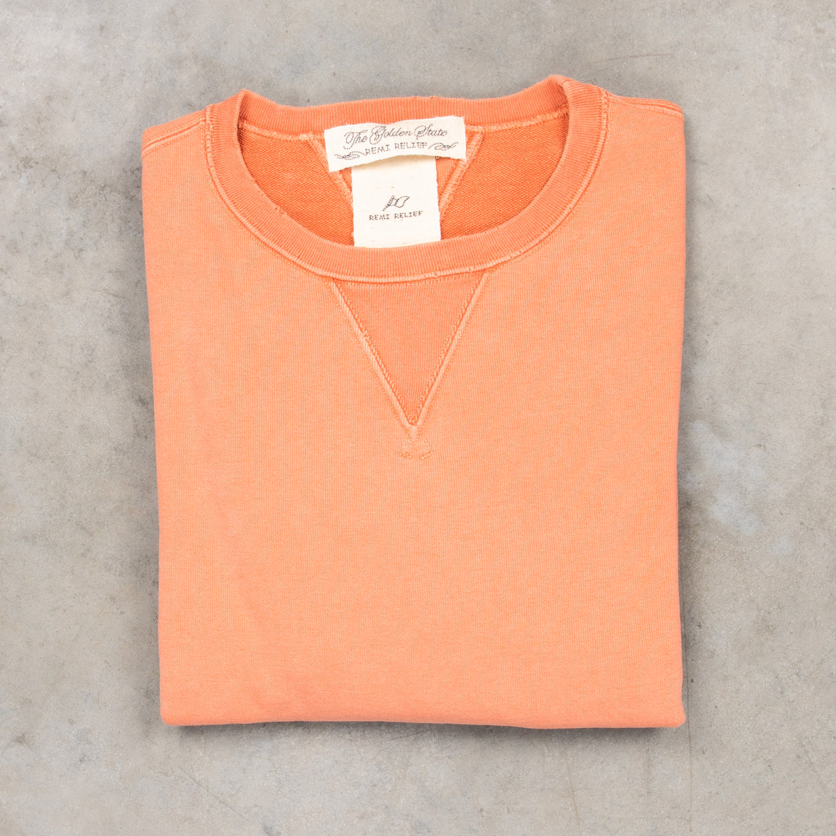 Remi Relief Special Finish Sweat Crew Neck Faded Orange – Frans 