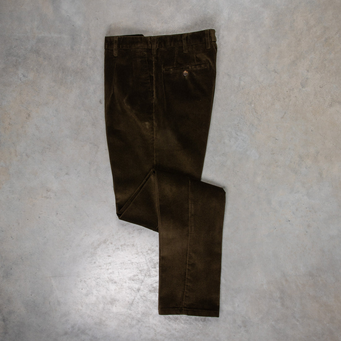Rota Pantaloni High Rise Regular Fit 8-Wale Corduroy Verde Irlandese