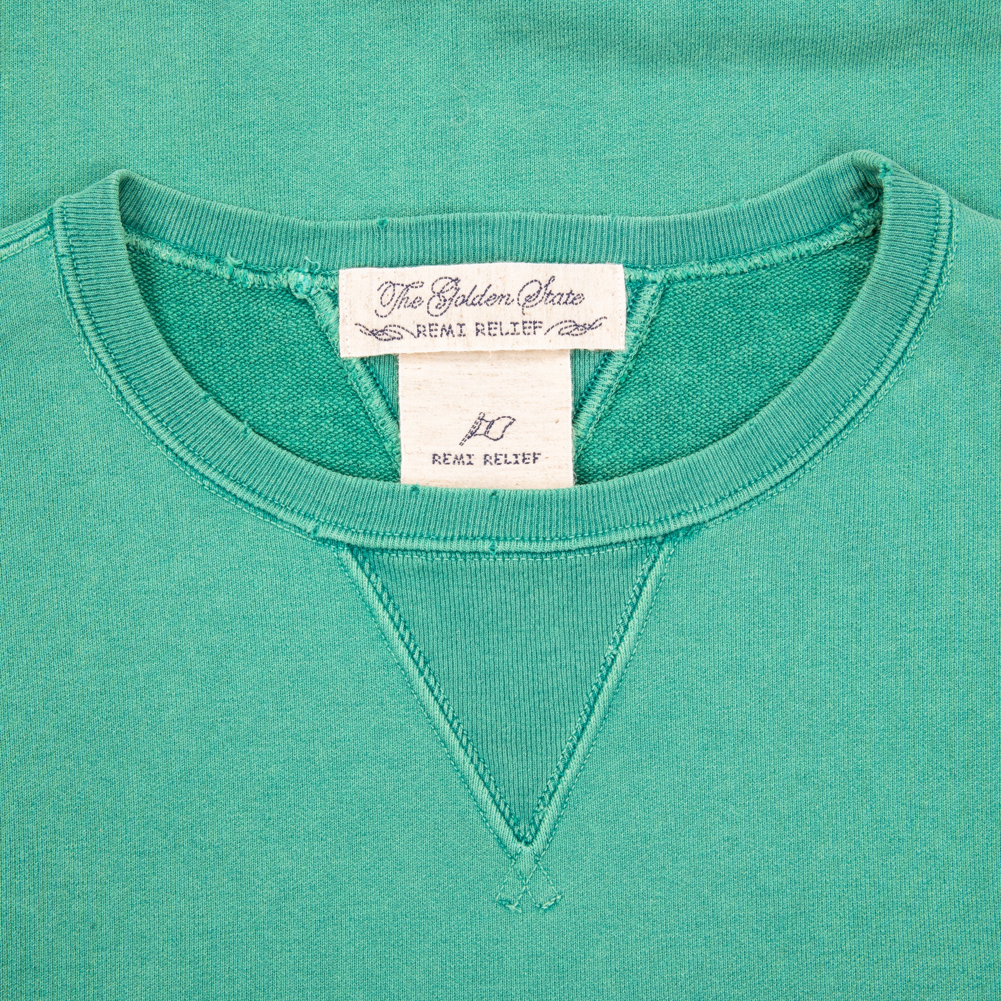 Remi Relief Special Finish Sweat Crew Neck Faded Green Exclusive