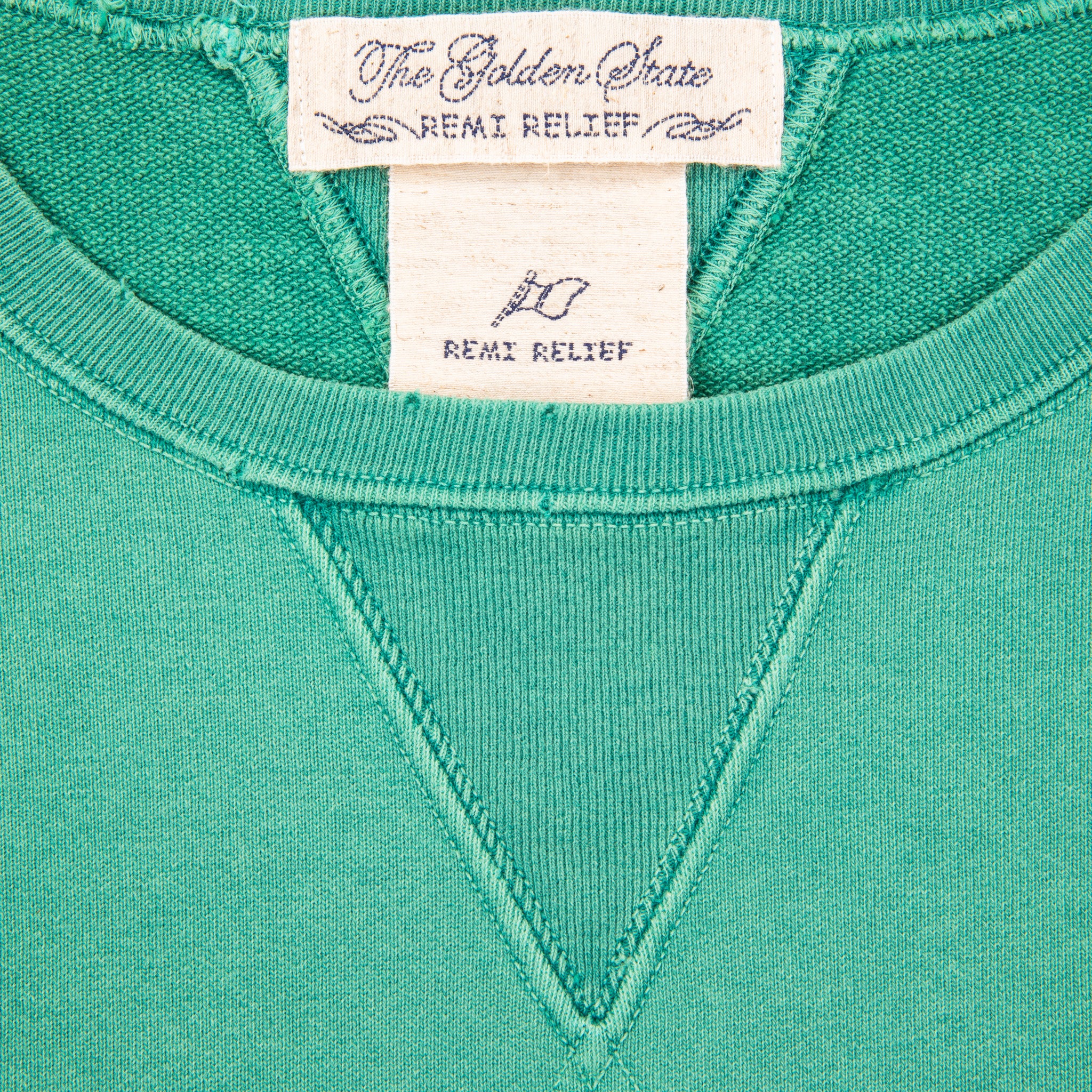Remi Relief Special Finish Sweat Crew Neck Faded Green Exclusive