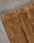 Rota Pantaloni High Rise Regular Fit 8-Wale Corduroy Beige Scuro