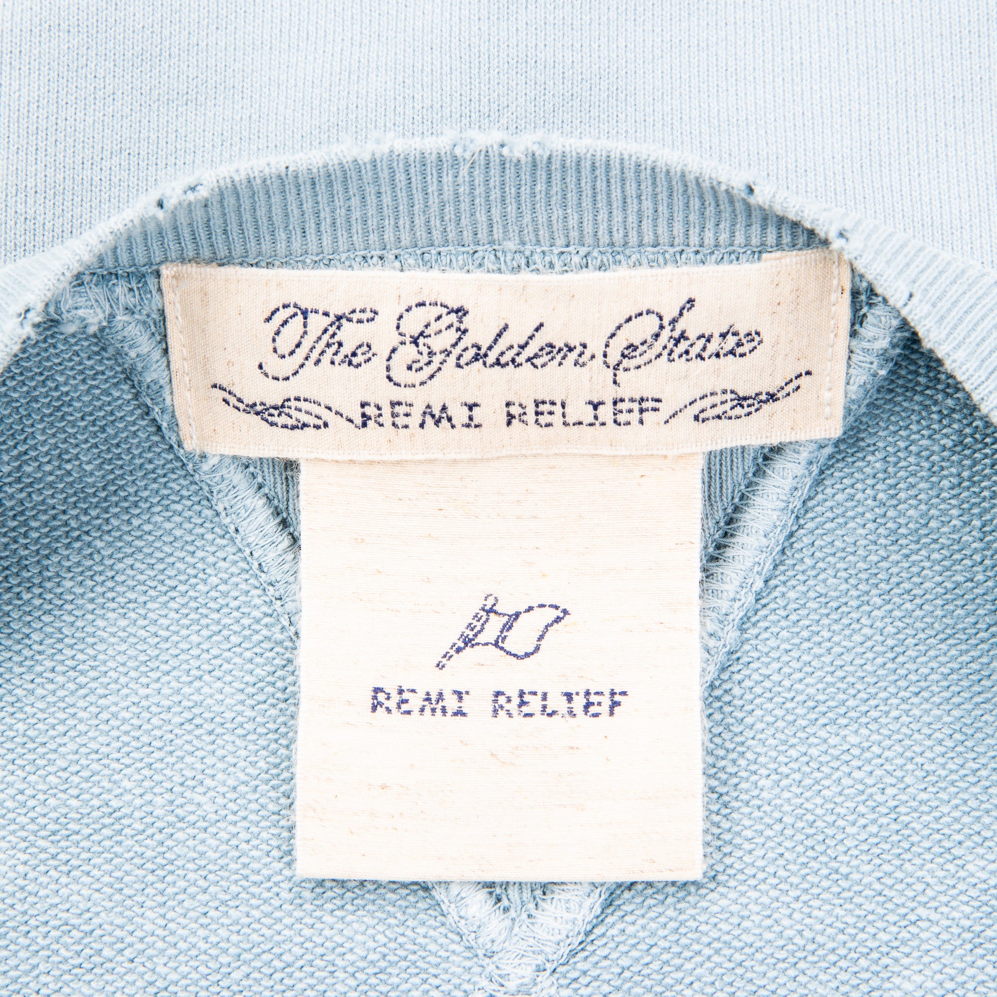 Remi Relief Special Finish Sweat Crew Neck Faded Sax