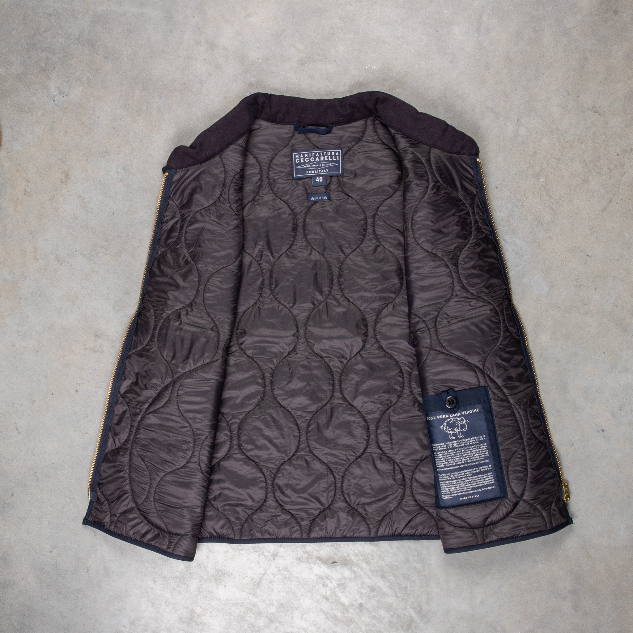 Manifattura Ceccarelli Quilted Vest Navy