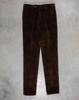 Rota Pantaloni High Rise Regular Fit 8-Wale Corduroy Marrone Scuro