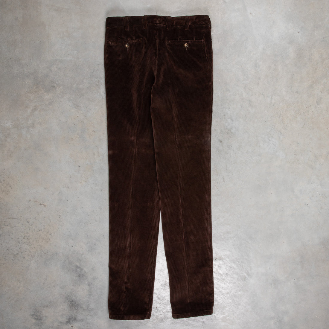Rota Pantaloni High Rise Regular Fit 8-Wale Corduroy Marrone Scuro