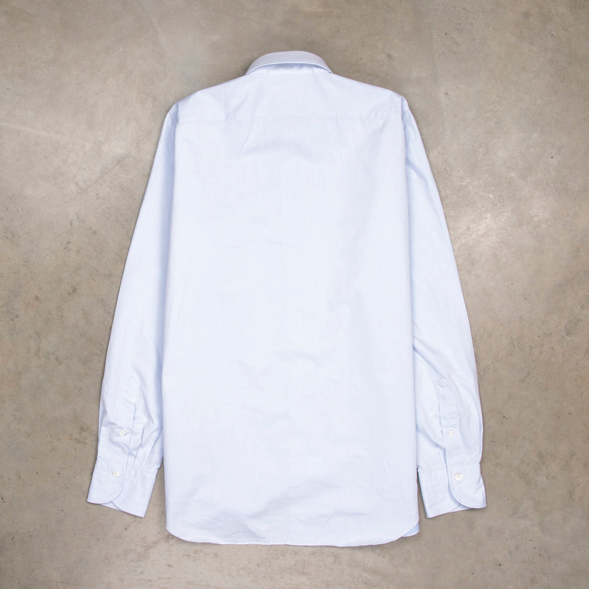 Finamore Napoli Fit Collo Luigi Soft Light Blue 170 Sea Island Twill