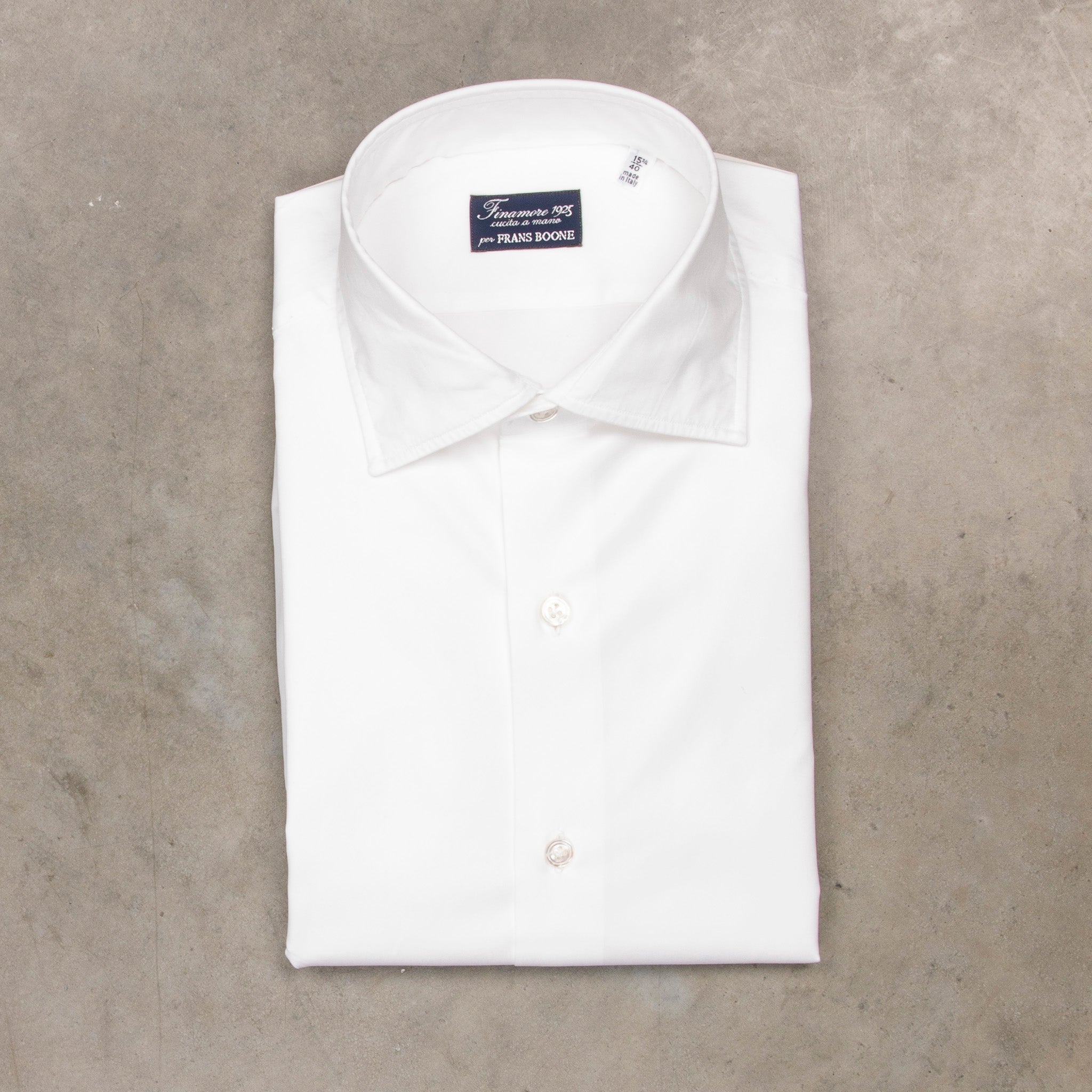 Finamore Napoli Fit Collo Luigi Soft White 170 Sea Island