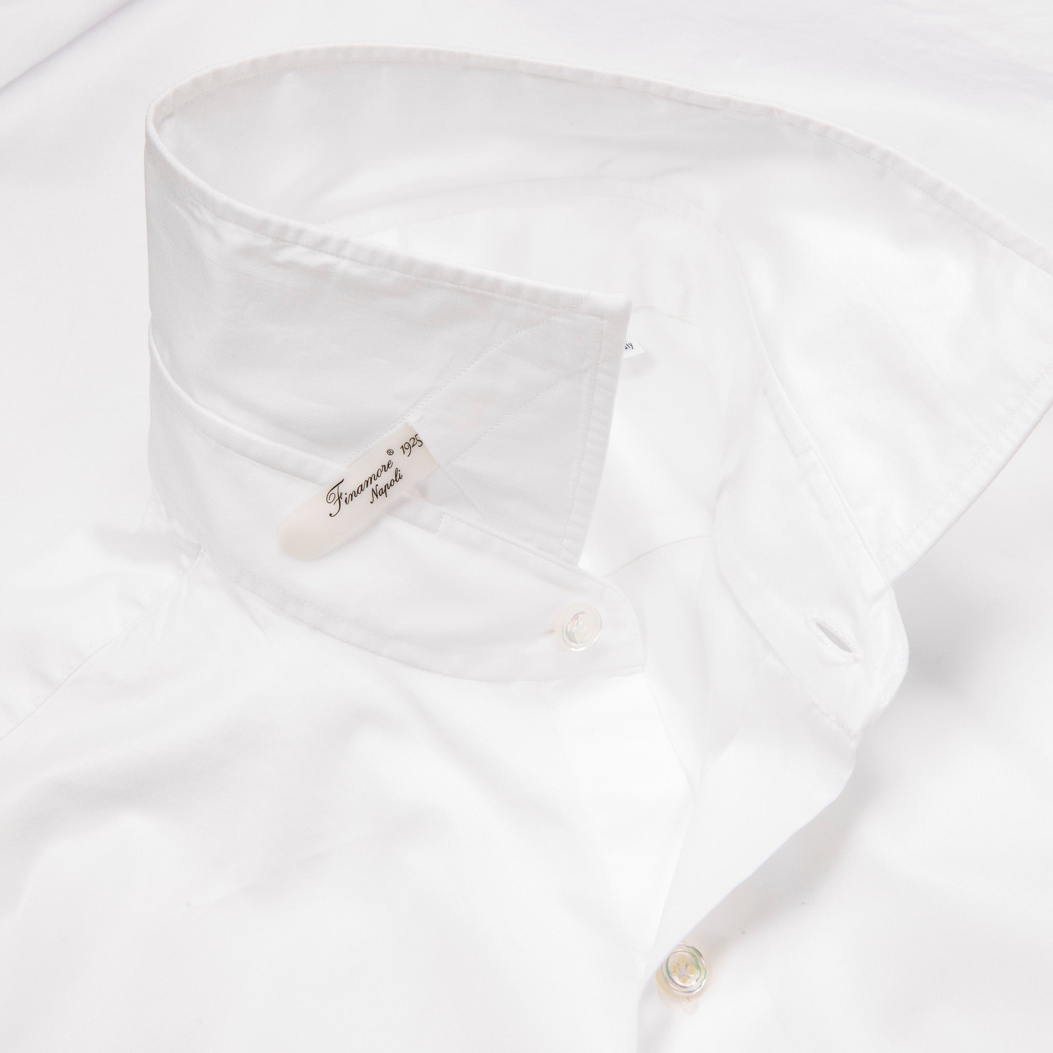 Finamore Napoli Fit Collo Luigi Soft White 170 Sea Island Twill