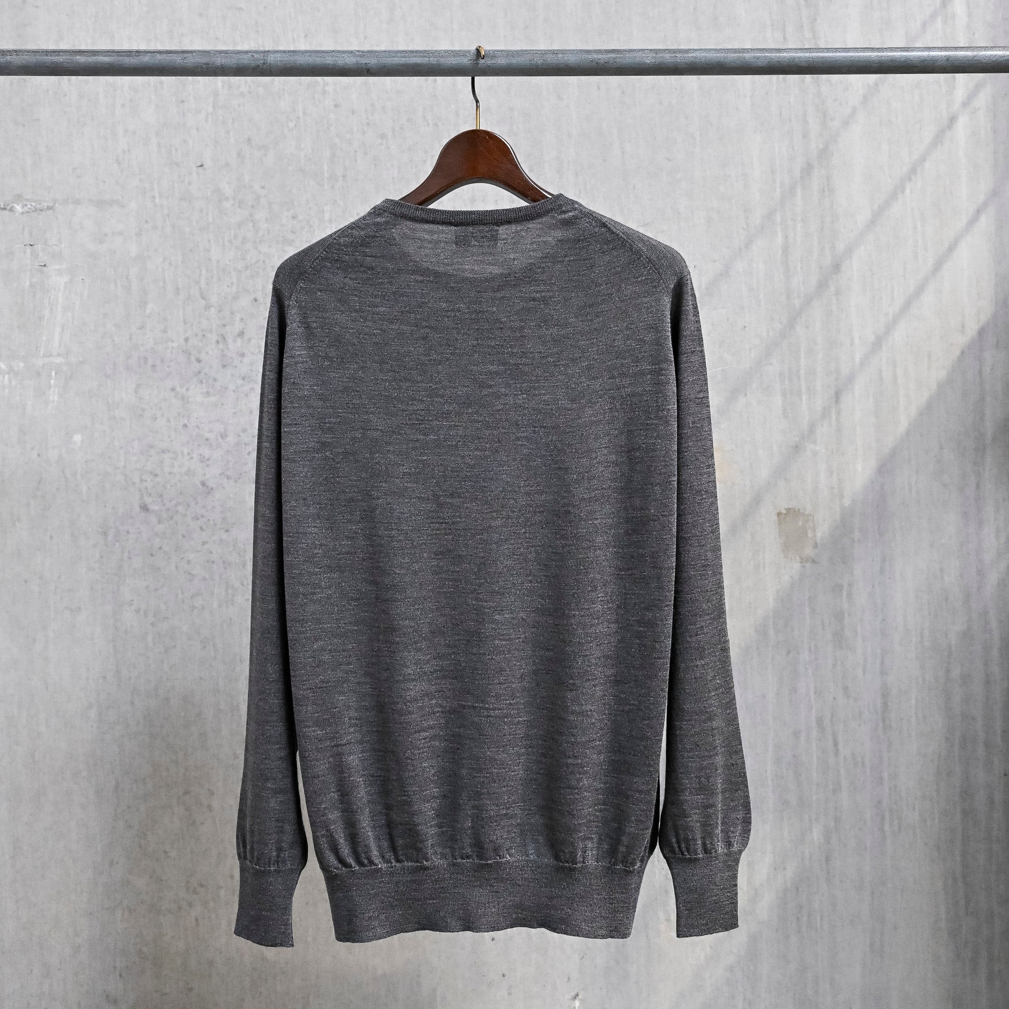 William Lockie x Frans Boone 30G Loro Piana 170's Wish Crew Neck Dark Grey