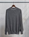 William Lockie x Frans Boone 30G Loro Piana 170's Wish Crew Neck Dark Grey