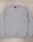 Drumohr Cashmere Tre Fili Girocollo Grigio Medio