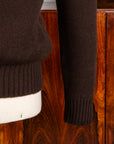 William Lockie x Frans Boone Baby Lambswool 4-Button Mock Neck Caffe