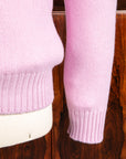 William Lockie x Frans Boone Baby Lambswool 4-Button Mock Neck Malva