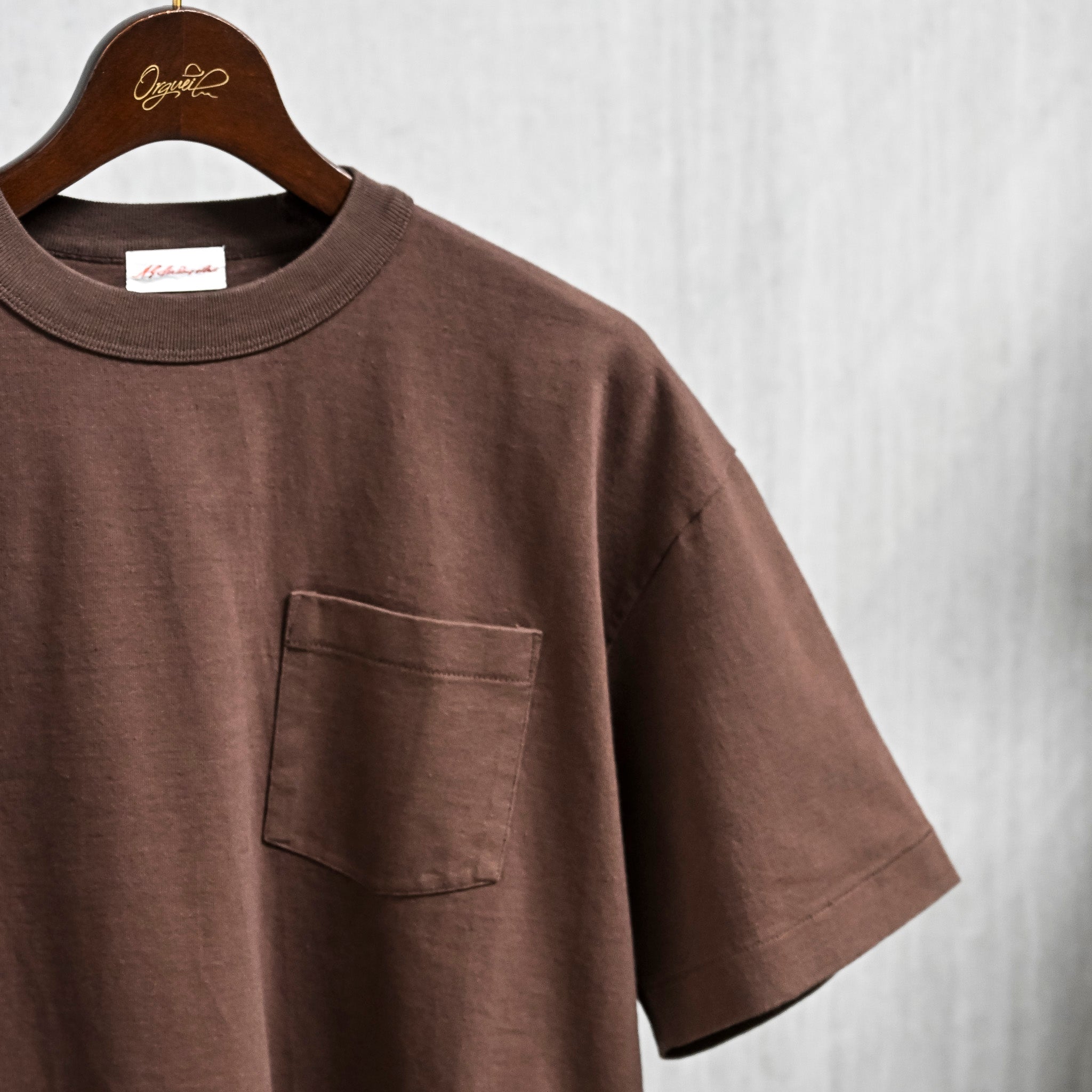 A.G. Spalding &amp; Bros 8 Oz Pocket Tee Overdyed Brown