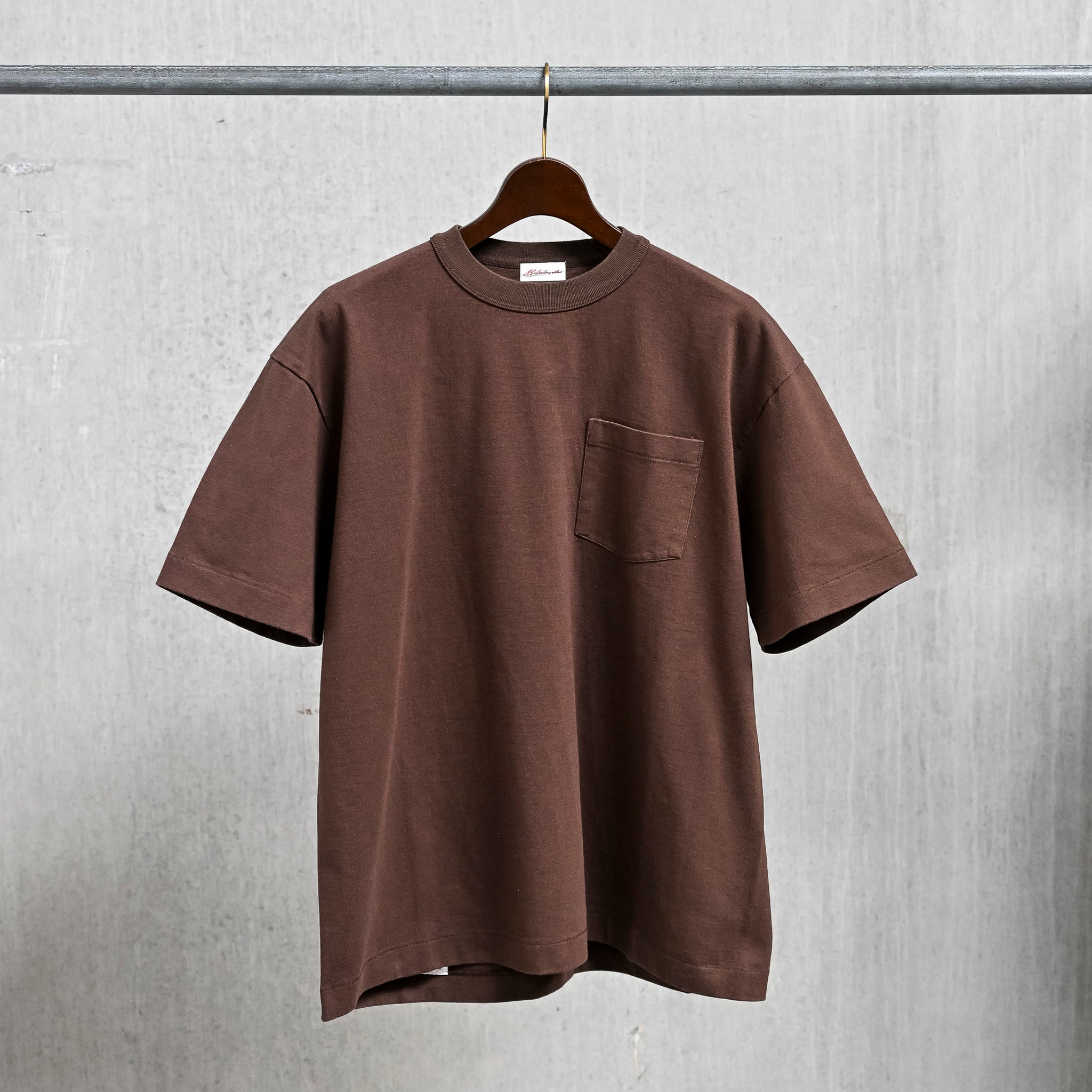 A.G. Spalding &amp; Bros 8 Oz Pocket Tee Overdyed Brown
