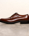 Alden X Frans Boone Plain Toe Blucher Dark Brown Calf Leather