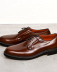 Alden X Frans Boone Plain Toe Blucher Dark Brown Calf Leather
