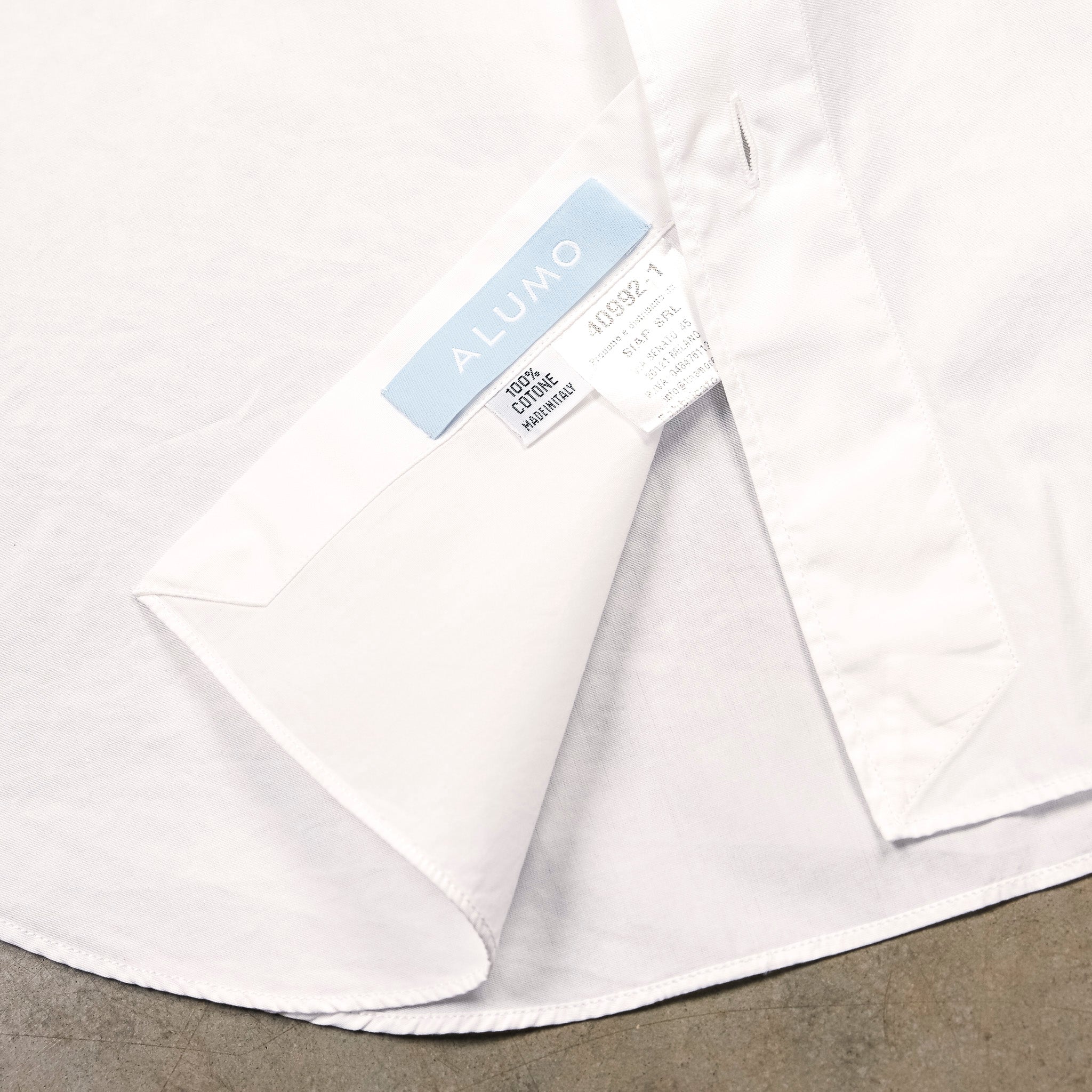 Finamore Gaeta Shirt Lucio Collar Alumo Poplin White