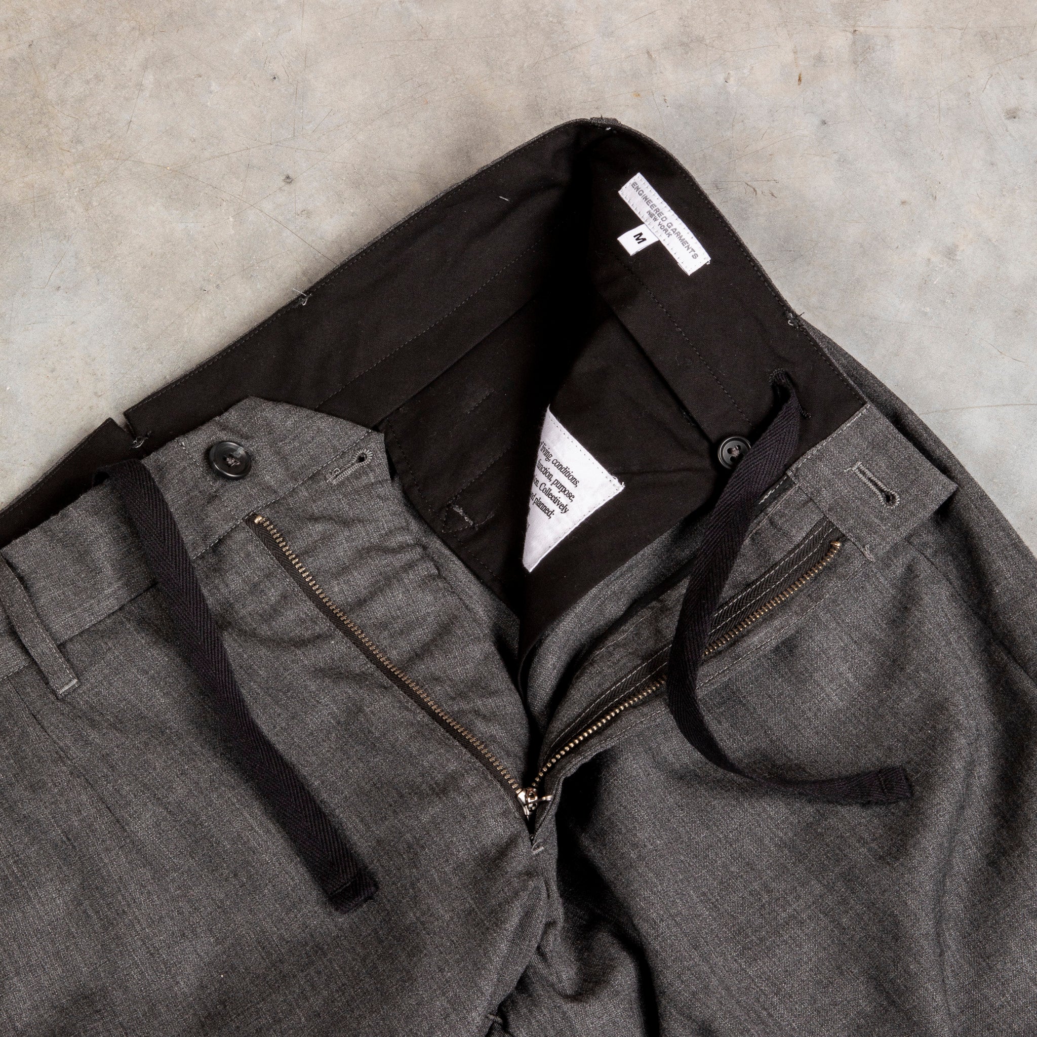 Engineered Garments Andover Pant Charcoal Tropical Wool