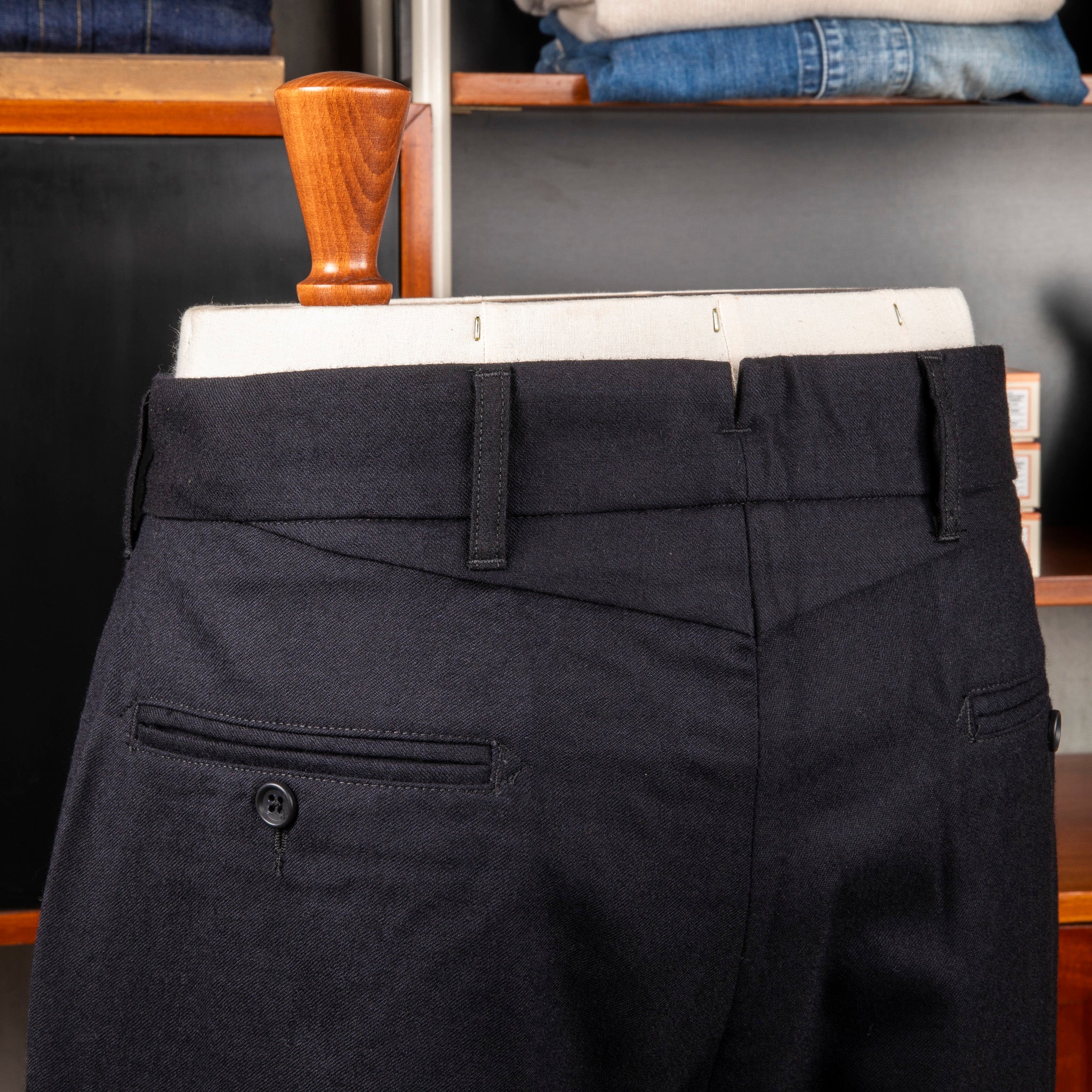 Engineered Garments Andover Pants High Count Worsted Wool Dark Navy