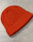 Orslow Classic Aran Beanie Crafted In Japan Orange