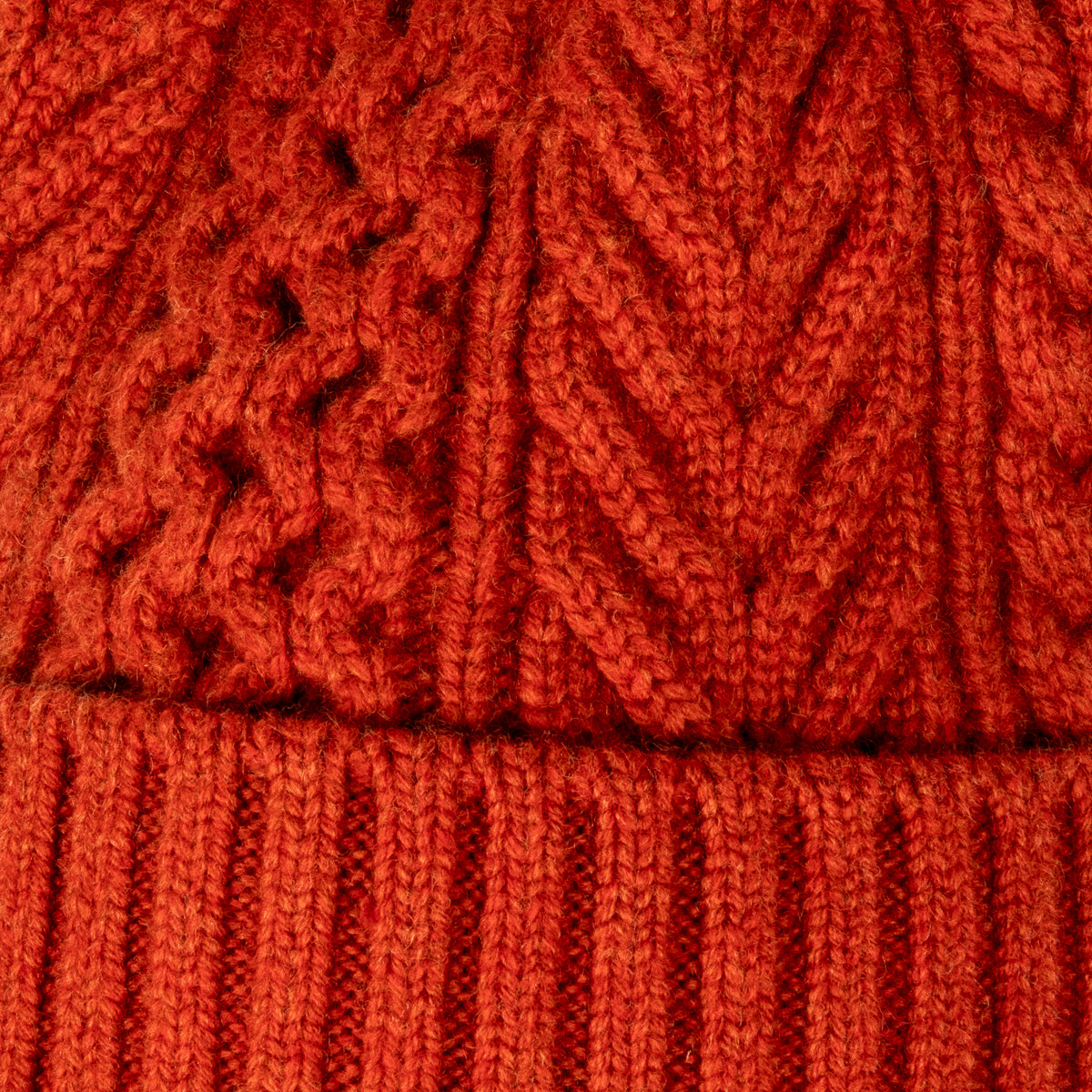 Orslow Classic Aran Beanie Crafted In Japan Orange