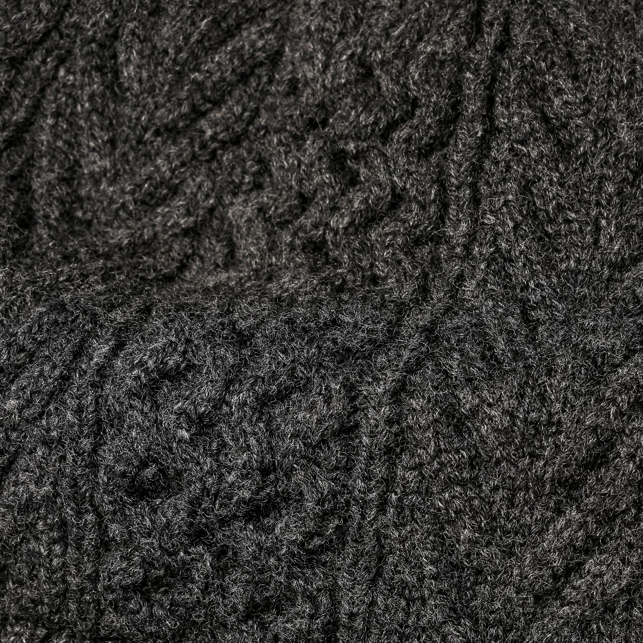 Orslow Classic Aran Beanie Crafted In Japan Charcoal Gray