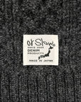 Orslow Classic Aran Beanie Crafted In Japan Charcoal Gray