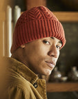 Orslow Classic Aran Beanie Crafted In Japan Orange