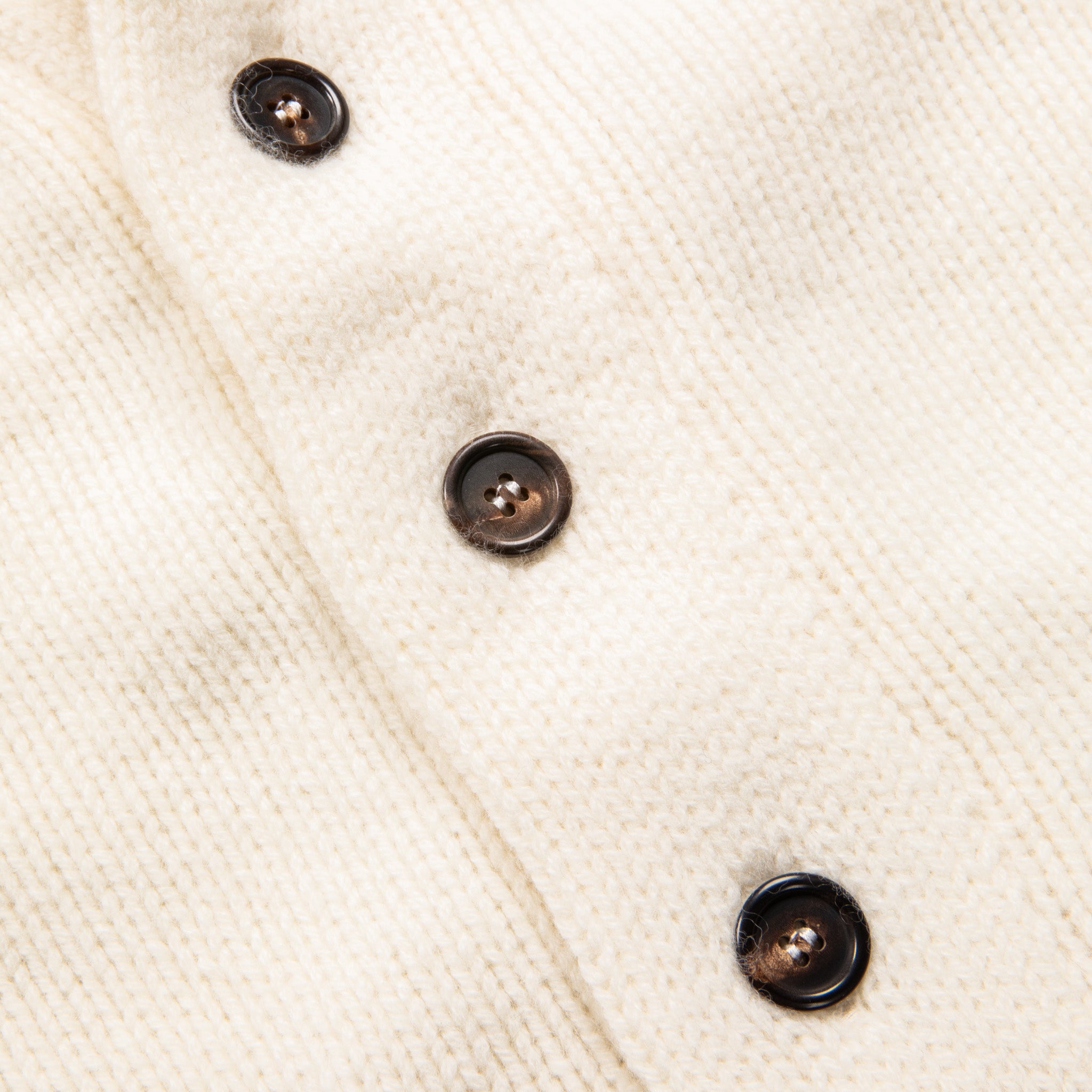 William Lockie x Frans Boone Alain Shawl Cardigan Lambswool Ecru