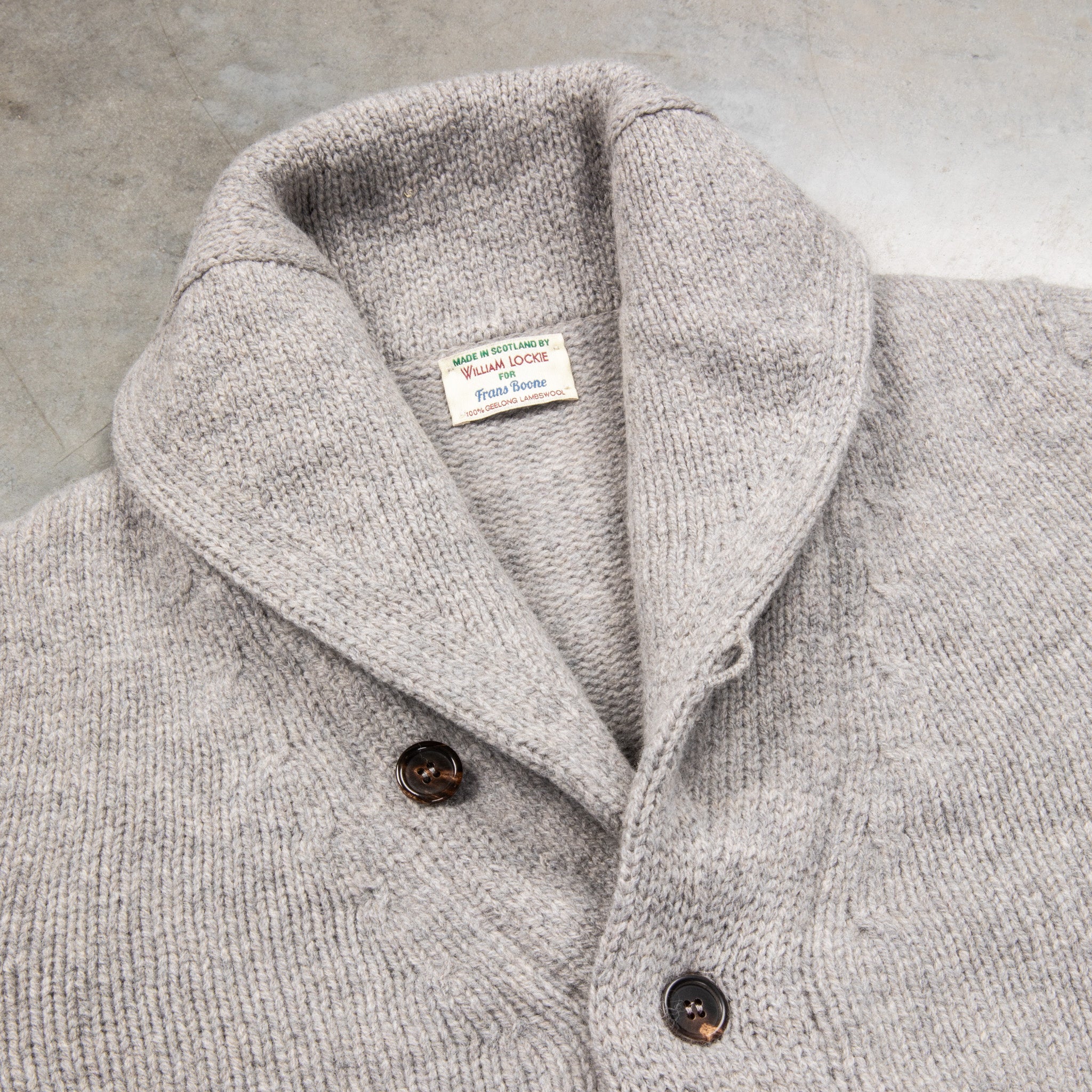 William Lockie x Frans Boone Alain Shawl Cardigan Lambswool