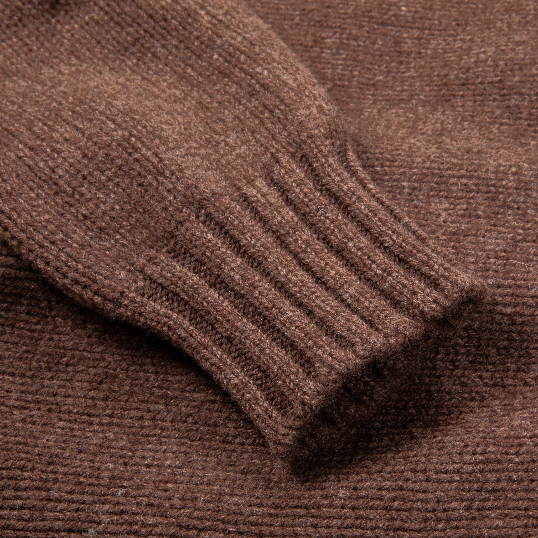 William Lockie x Frans Boone Alain Shawl Cardigan Lambswool Mocha