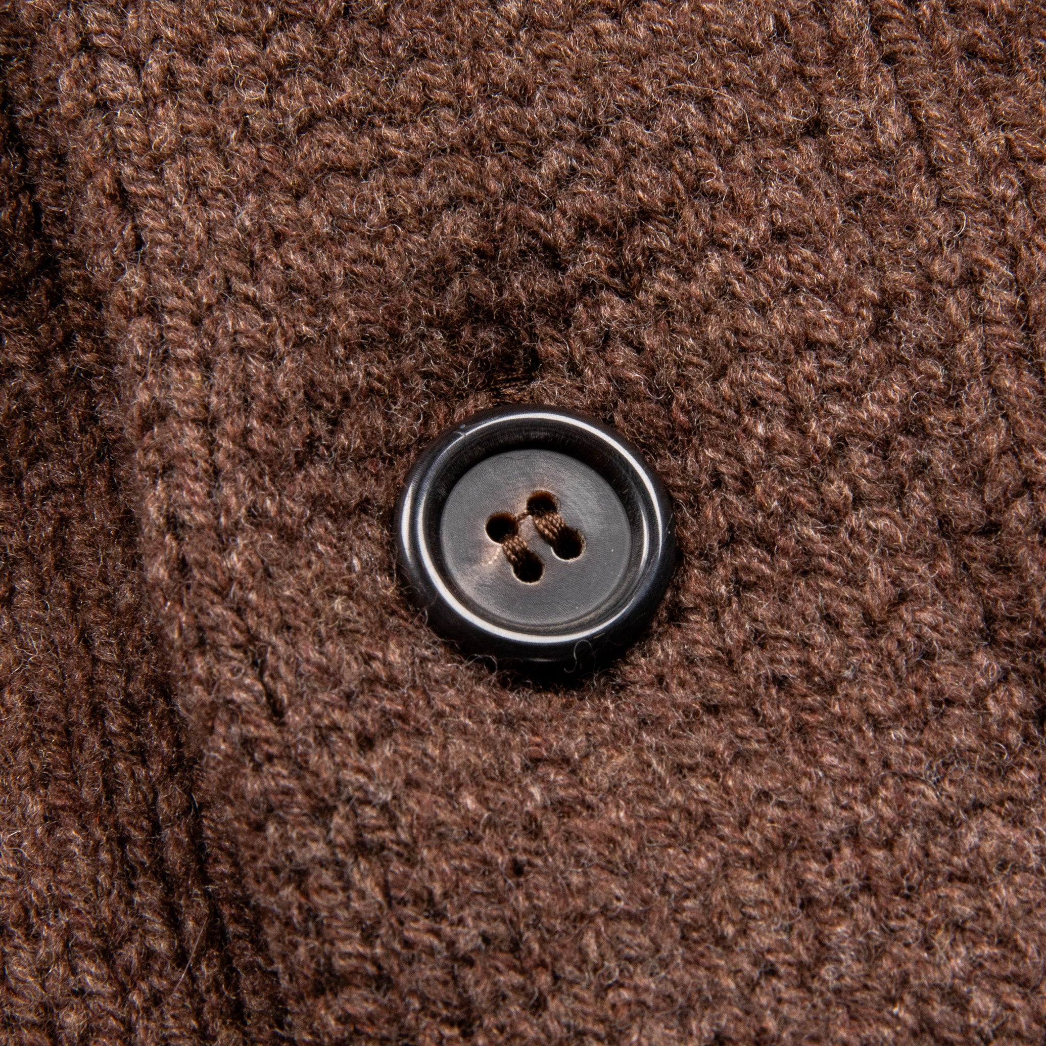 William Lockie x Frans Boone Alain Shawl Cardigan Lambswool Mocha