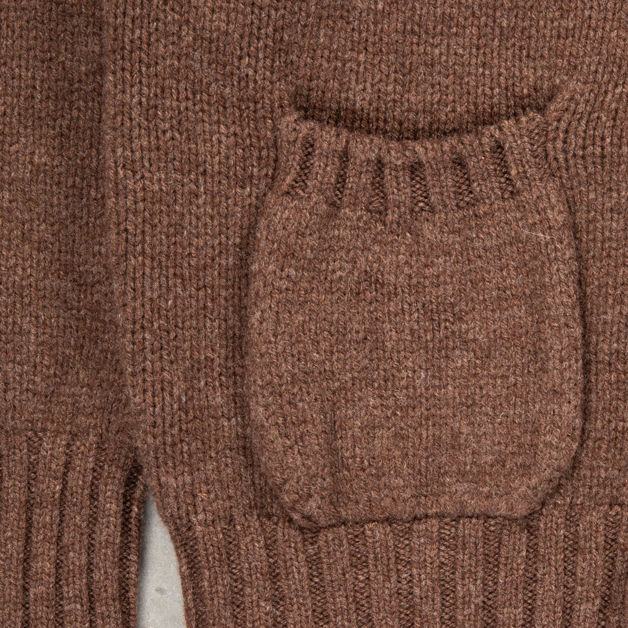 William Lockie x Frans Boone Alain Shawl Cardigan Lambswool Mocha