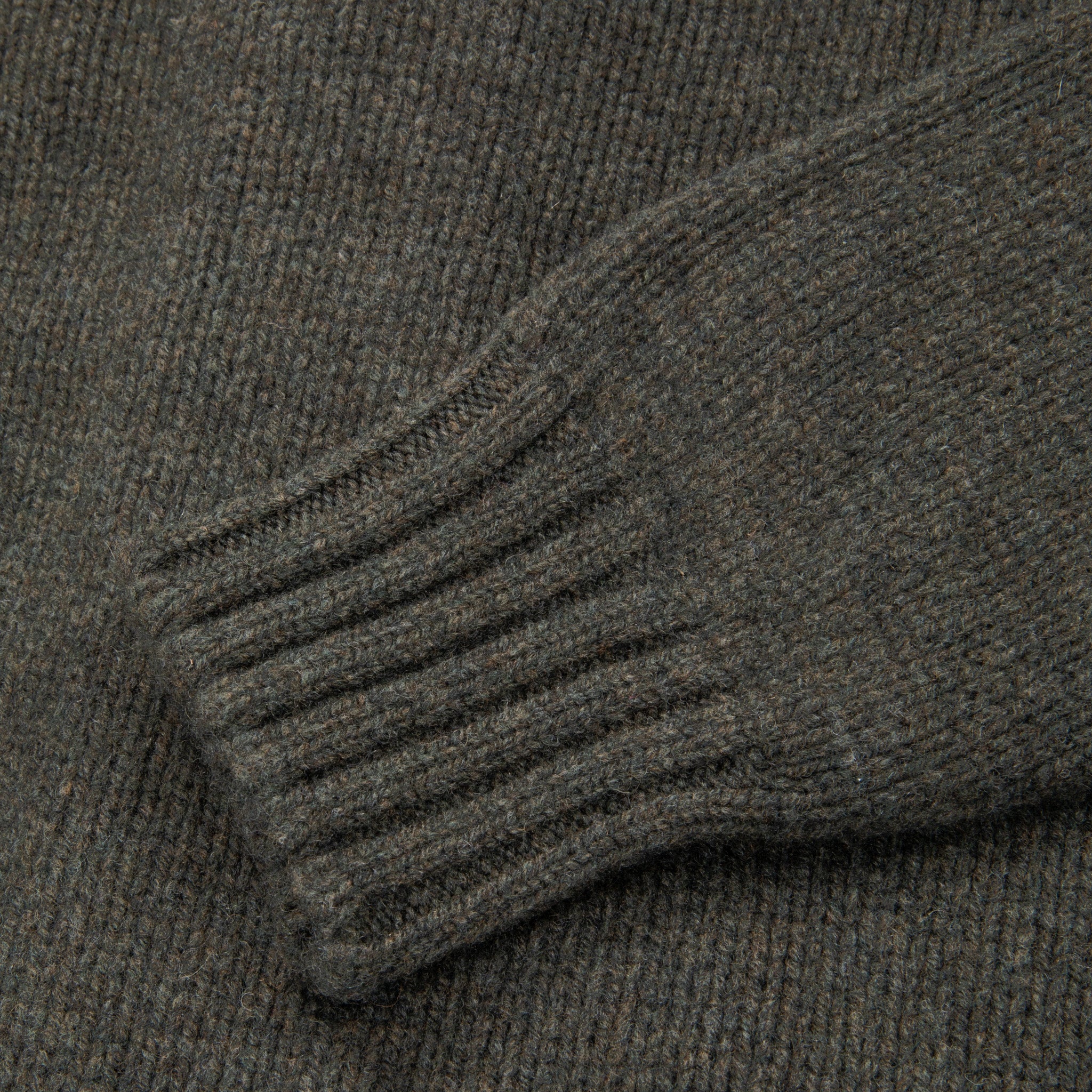 William Lockie x Frans Boone Alain Shawl Cardigan Lambswool Seaweed