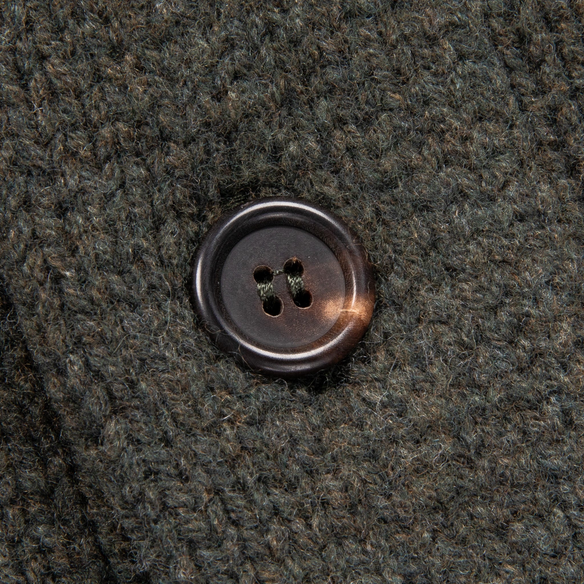 William Lockie x Frans Boone Alain Shawl Cardigan Lambswool Seaweed